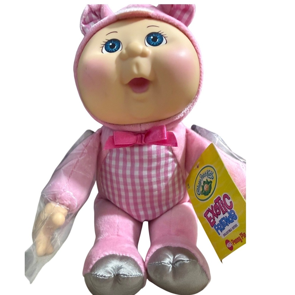 Cabbage Patch Kids Exotic Friends Collectible Cuties #184 Penny Pig‎ Pink 9 Inch